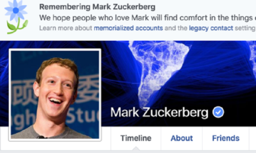 Facebook thinks Mark Zuckerberg is Dead